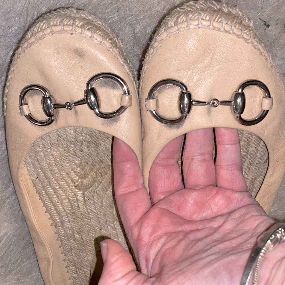 Gucci espadrilles shoes size z8 1/2